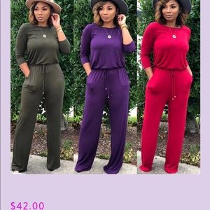 ❌Item has SOLD❌ Purple Jumpsuit